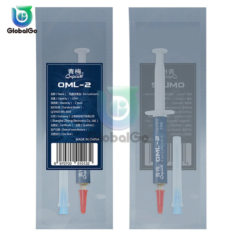 

2ml Multipurpose Oil Grease Desktop Computer CPU Fan Synthetic Lubricant High Speed Conductive Heatsink Plaster for case fan