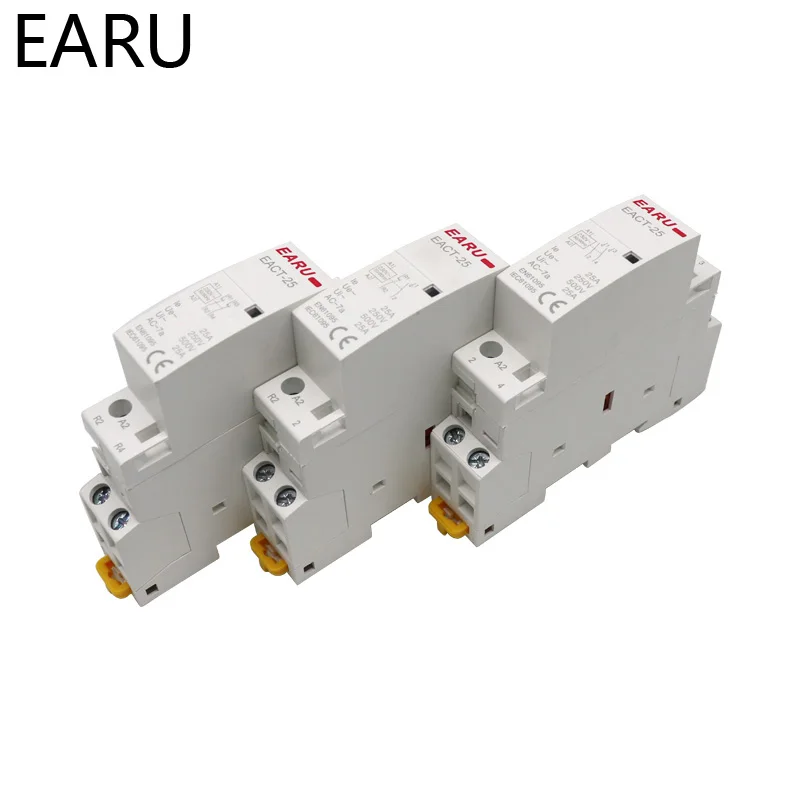 

2P 16A 20A 25A 1NO 1NC 2NO 2NC AC 220V 230V 50/60Hz Din Rail Mounted Household Modular AC Contactor for Smart Home House Hotel