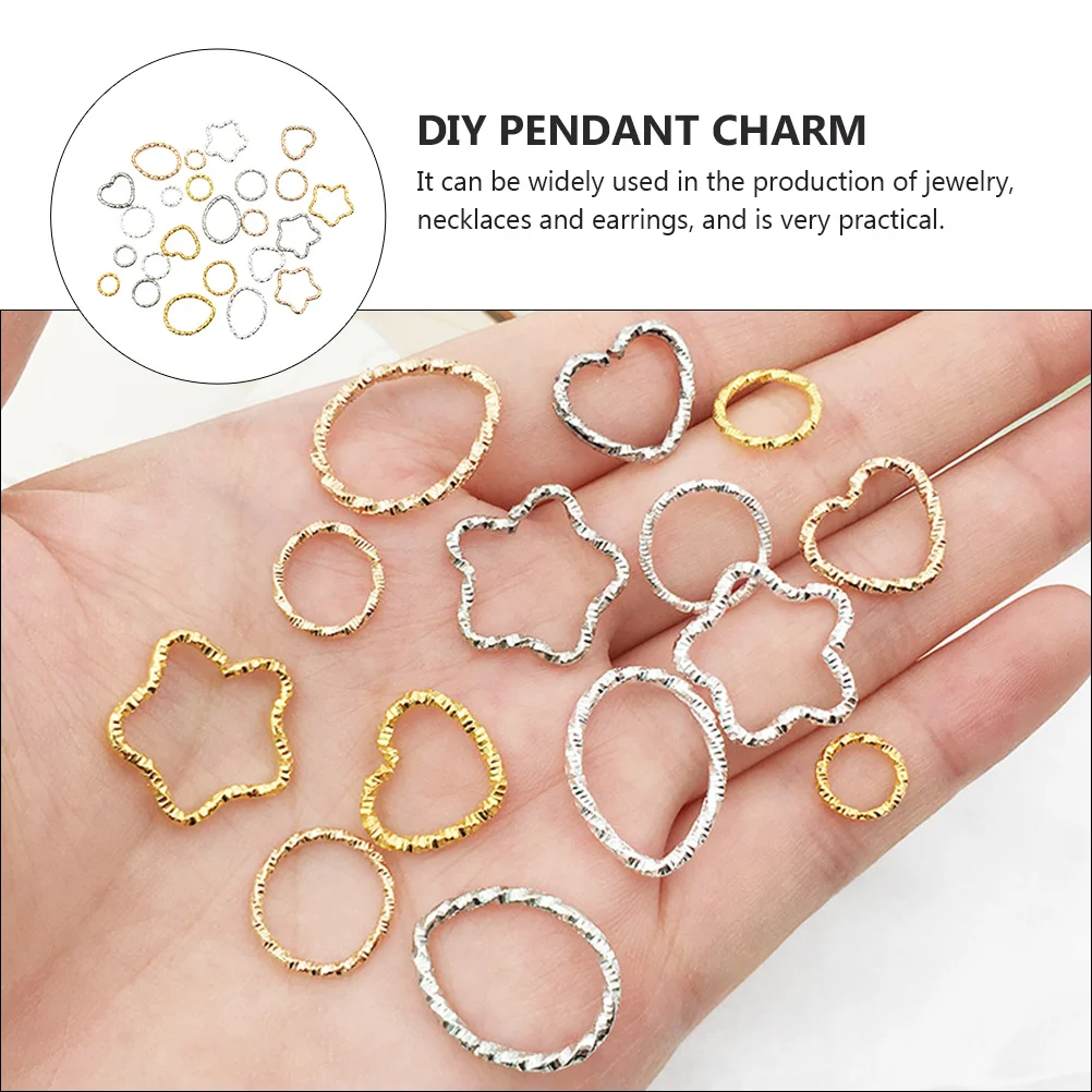 192 Pcs Resin Charms Crafts Geometric Earring Pendant Earrings Accessory Bracelets Tailgate 1.5X1.8CM DIY Jewelry Alloy
