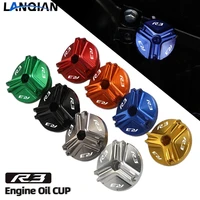 motorcycle m283 aluminum oil filter cup engine plug cover screw sump nut for yamaha yzf r3 yzf r3 yzfr3 2015 2016 2017 2019