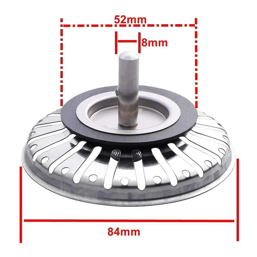

Drain Waste Stopper Sink Drain Strainer Durable Lightweight Replacement Parts Round Sink Plug Waste Plug Filter