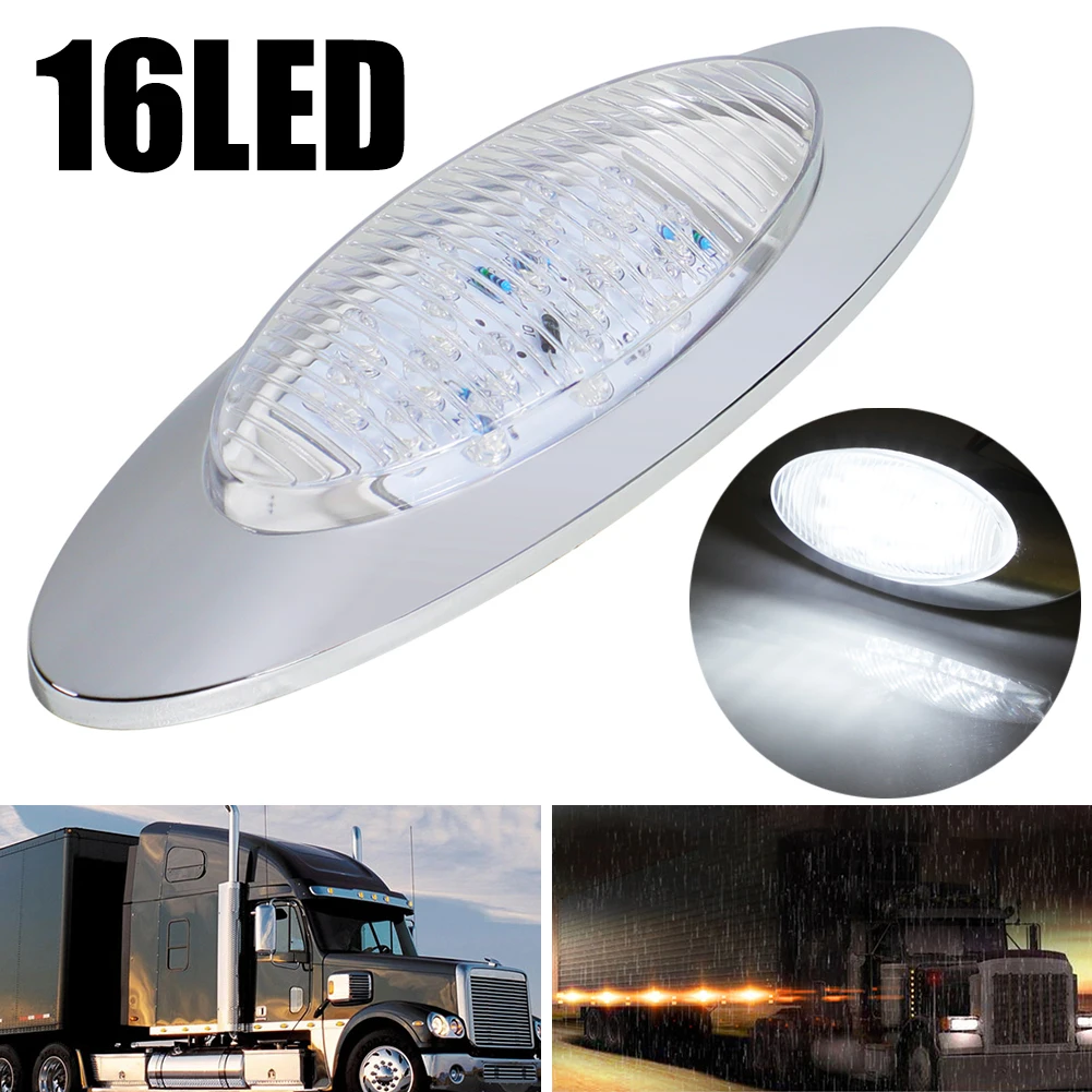 

2022 DC12V 16LED Side Marker Lights Car External Lights Warning Tail Light Auto Trailer Truck Lorry Lamps Boat Signal Lighting