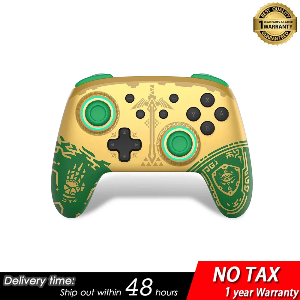 

IINE Golden-Green Wireless Wake Up NFC Controller Compatible Nintendo Switch/OLED