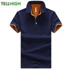 Рубашка-поло мужская быстросохнущая, из хлопка, с коротким рукавом