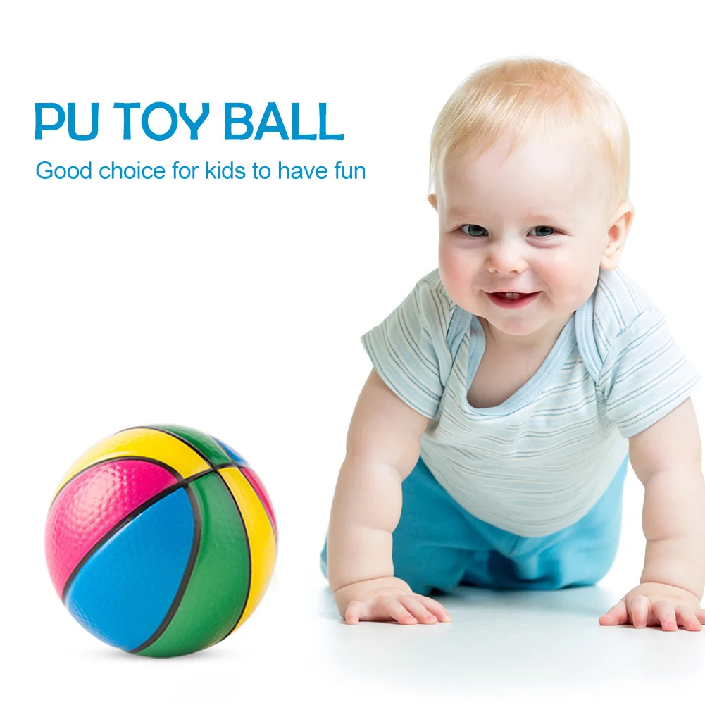 

12PCS Children Stress Balls Foam PU Soft Elastic Basketball Kid Antistress Decompression Toy Mini Stress Balls Basketball 63mm