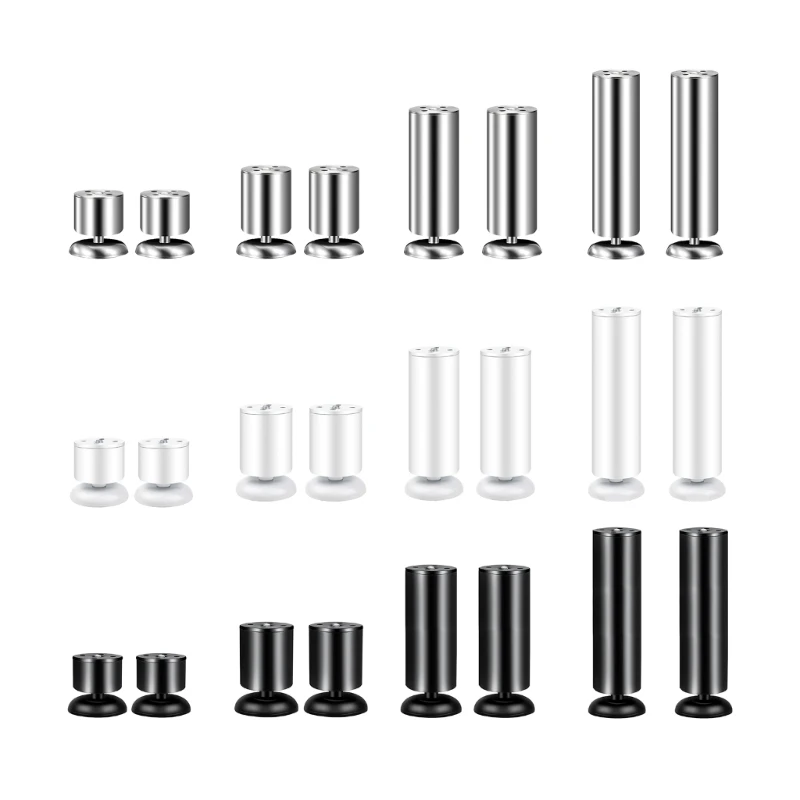 2 Pack Adjustable Height Bed Support Legs for Bed Frame/Bed CenterSlat Metal Adjustable Furniture Legs for Bed/Sofa