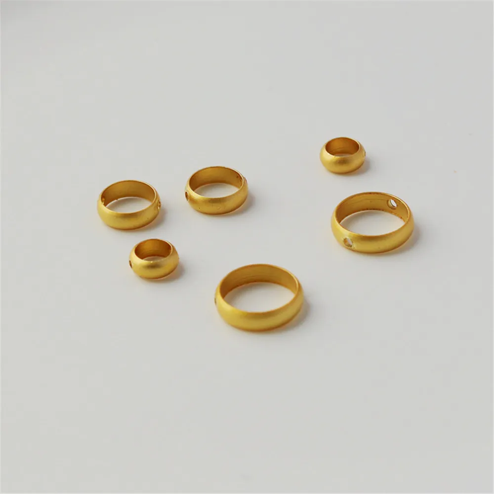 

18 dummy gold color retaining set bead ring circle straight hole outer ring diameter 6mm/8mm/10mm DIY accessories 50pcs