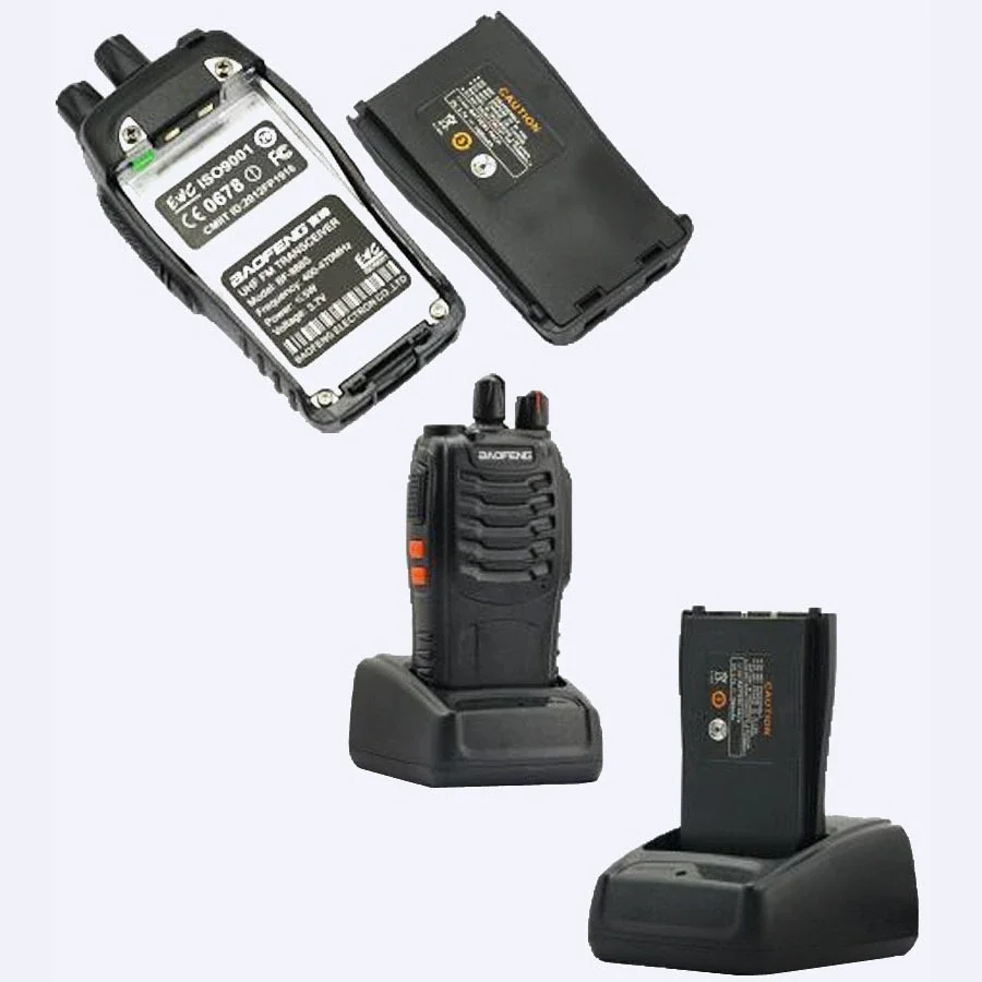 2pcs/lot BF-888S baofeng walkie talkie 888s UHF 400-470MHz 16Channel Portable two way radio with earpiece bf888s transceiver