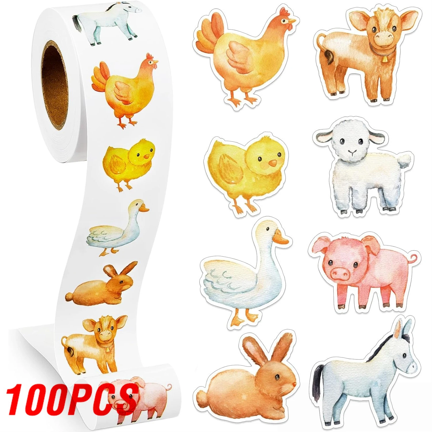 

Набор наклеек с мультяшными животными