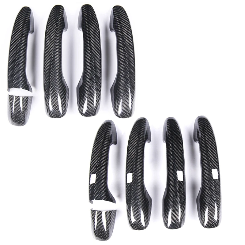 

For Mercedes Benz E C S Class W205 W213 W222 GLC X253 GLE Coupe Real Carbon Fiber Car Door Handle Cover Trim Sticker Accessories