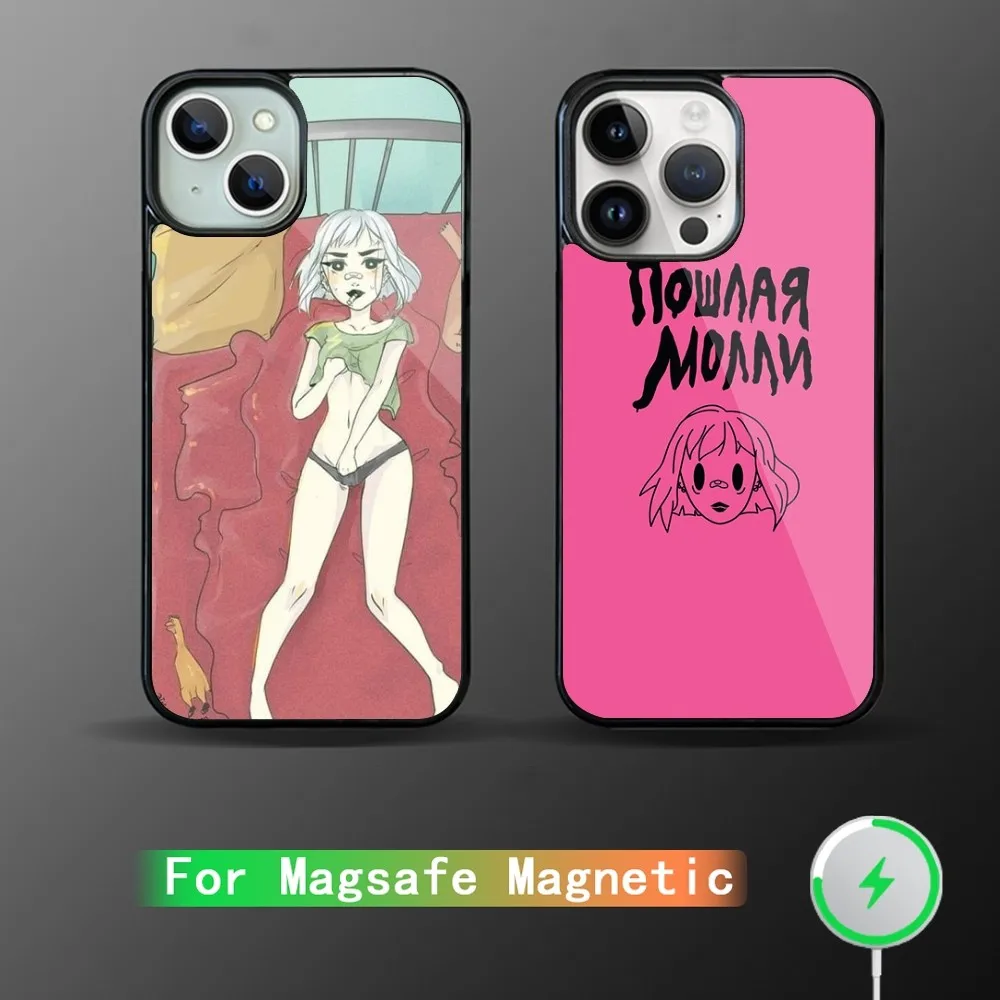 Чехол для телефона Poshlaya Молли Poshlaja Molli iPhone 15 14 13 12 11 Plus Pro Max Magsafe магнитная