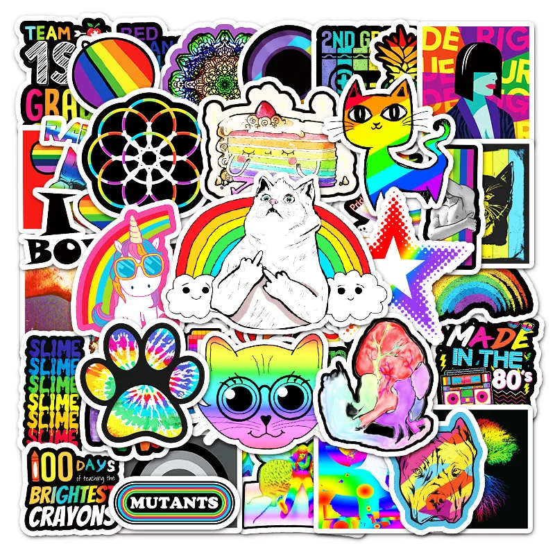 

51 шт., водонепроницаемые наклейки на чемодан, ноутбук, скутер, мотоцикл