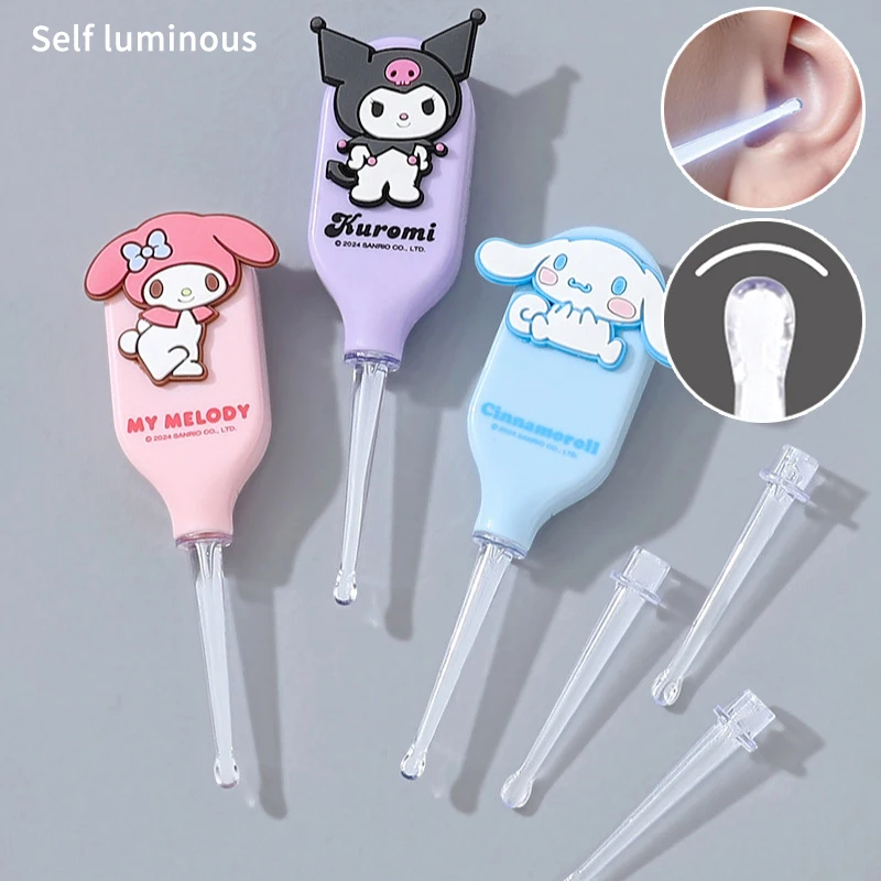 Аниме Kawaii Sanrio визуальная ложка для копания ушей мультфильм Kuromi Cinnamoroll Melody