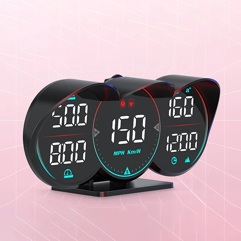 Информация о вождении автомобиля HUD Спидометр со скоростью света Пробег Дисплей