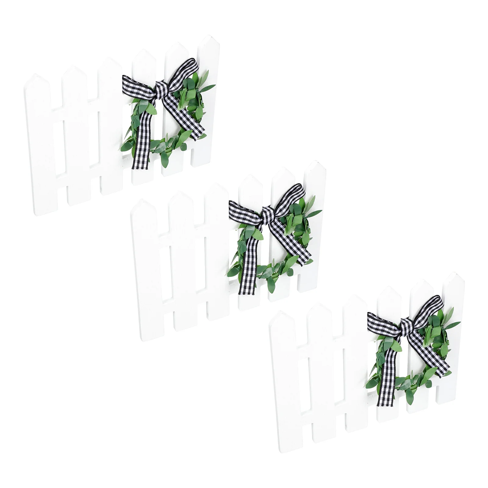 

3Pcs Miniature Fence Ornament DIY Landscaping Wooden Fence Wooden Fence Decor