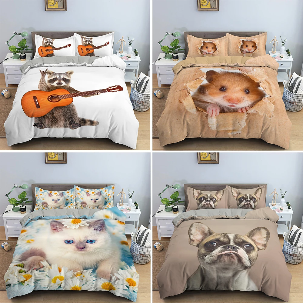 

Animal Pattern Kids Bedding Set Luxury Duvet Cover Set Comforter Quilt Cover Single Double Twin Full Queen King Size