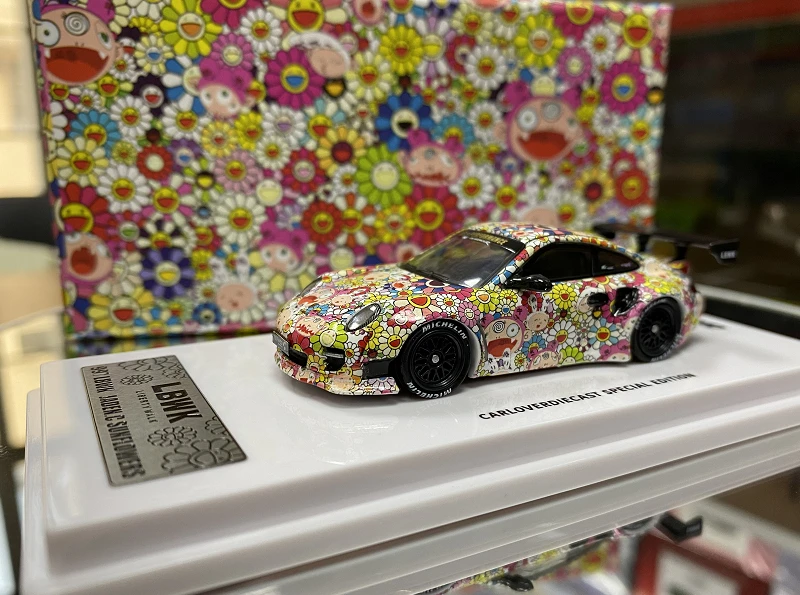 

INNO 1:64 Porsche 911 LBWK 997 Jaden.C Подсолнухи, сплав, коллекция моделей автомобилей, подарок, бесплатная доставка