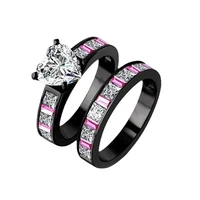 fashion personality men and women popular love ring set couples exquisite fashion jewelry