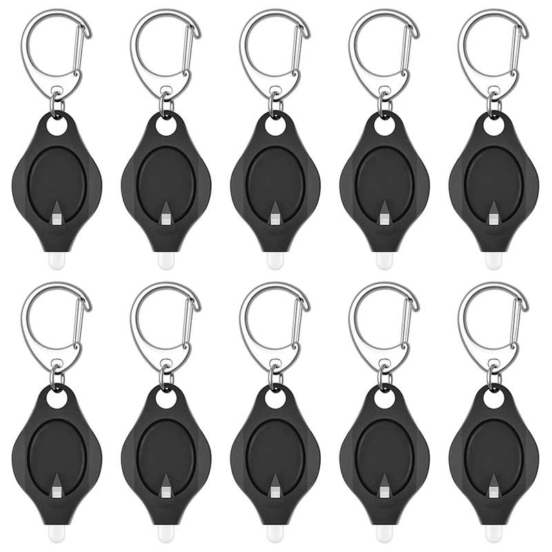

Мини-брелок со вспышсветильник, Ультраяркий светодиодный брефонарь для ключей, светодиодный брелок, черный
