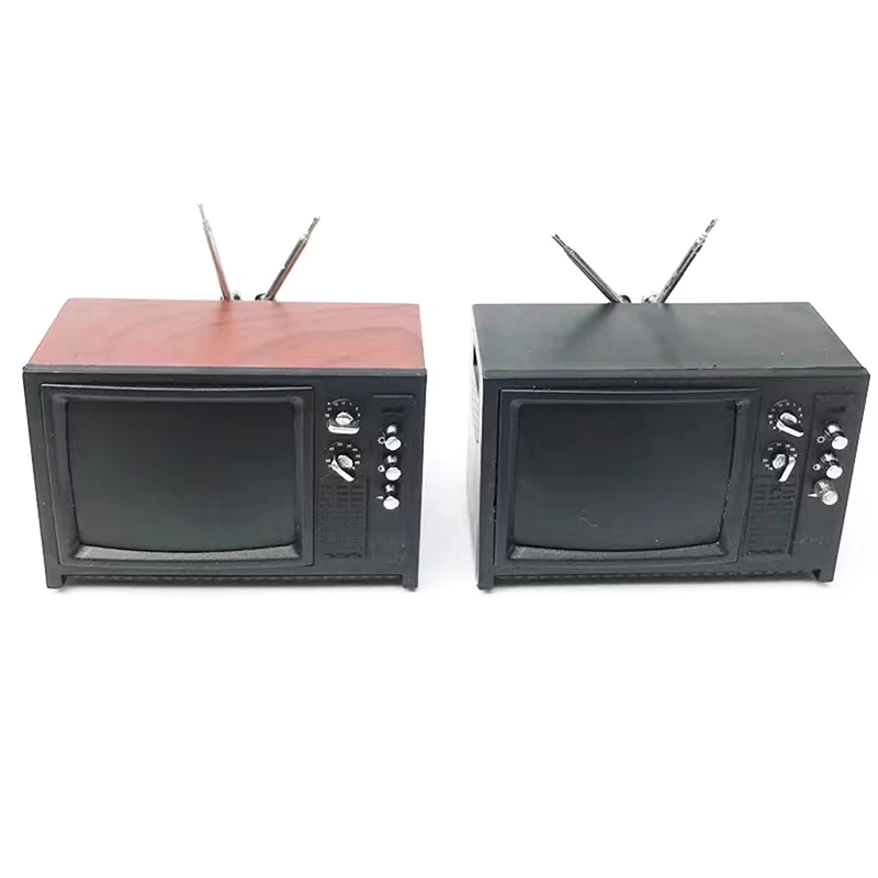 

1PC 1:12 Dollhouse Miniature DIY Television Vintage TV With Picture House Model For Furniture Decor Realistic Home Appliance Toy