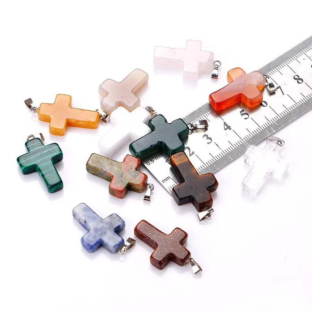 

1pcs 15pcs18x25mm Colorful Cross Shape Lampwork Crystal Glass Charms Pendant for DIY Earring Necklace Buckle Pendant Accessories
