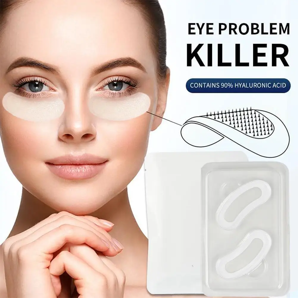 

10pair Hyaluronic Acid Microneedle Eye Patches Mask For Anti Wrinkle Aging Dark Circles Moisturizing Under Eye Gel Pads Skin Car