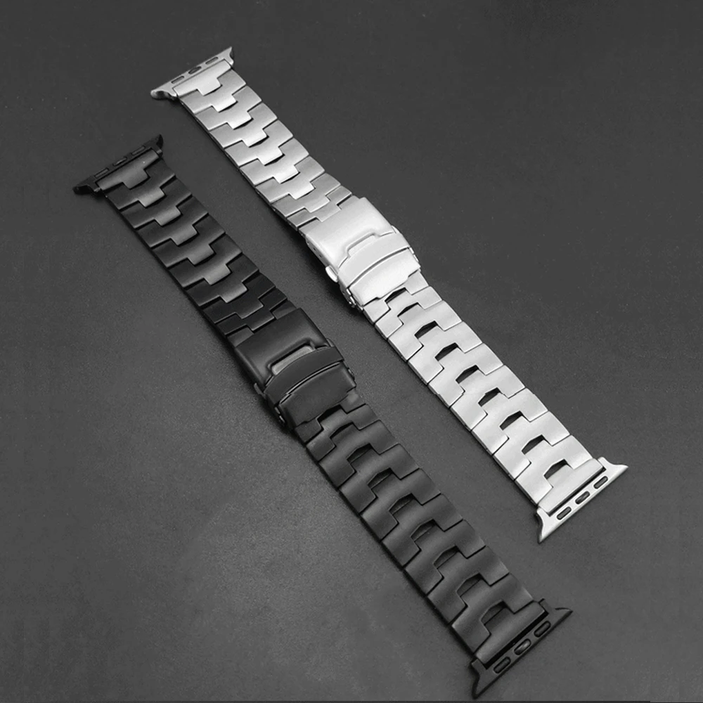 Titanium Metal Strap for correa Apple Watch 8 UItra 49mm 45mm 41mm iwatch 7 6 5 4 3 SE 44mm 40mm Replacement Strap Business Band