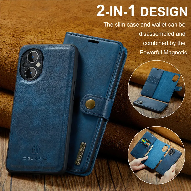 Flip Case for Oneplus Nord N20 2022 2in1 Detachable Leather Wallet Magnetic Cover One Plus Nord N20 Case Nord N20 N 20 Funda