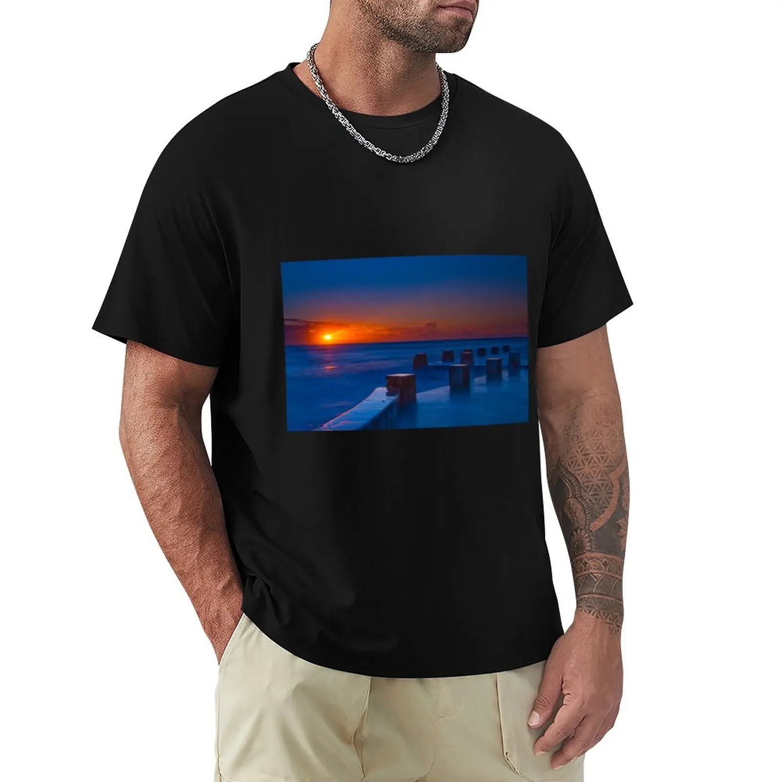 Фото Футболка Coogee Sunrise, винтажные футболки с рисунком, мужские футболки высокого качества №1
