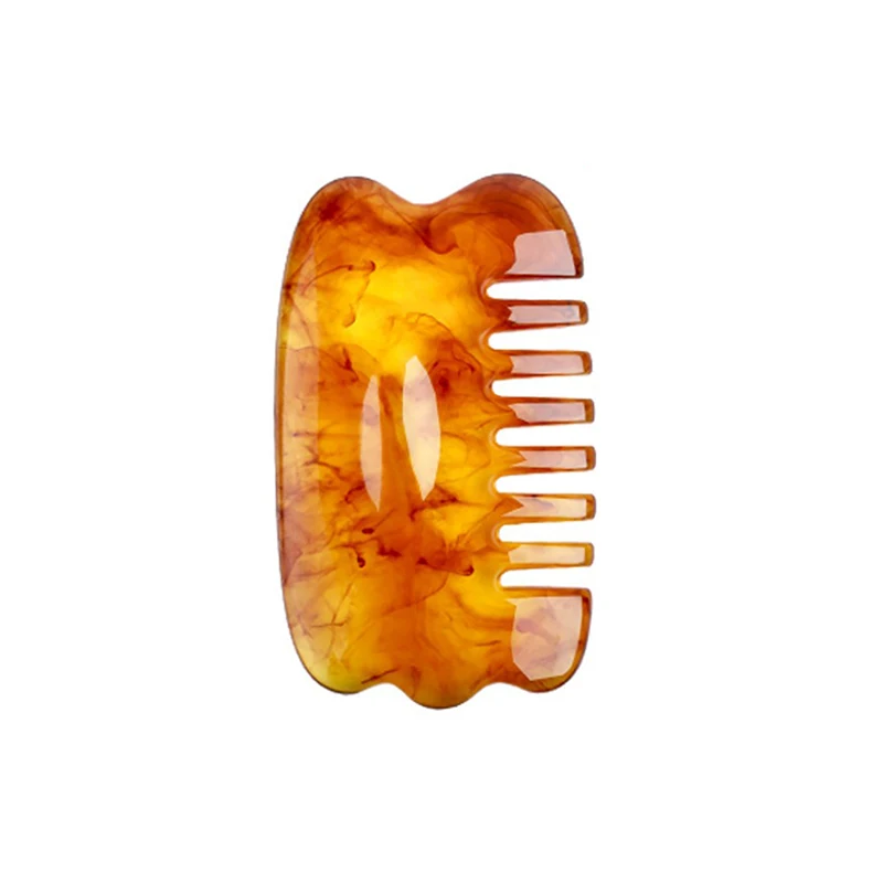 Массажер для лица тела гуаша из смолы янтарный массаж соскабливание шеи пчелиный