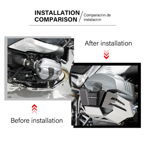Защита головки цилиндра мотоцикла для BMW R Nine T Rnine T R1200 R1200R R1200GS Adv R 1200 GS, алюминиевая защитная крышка двигателя