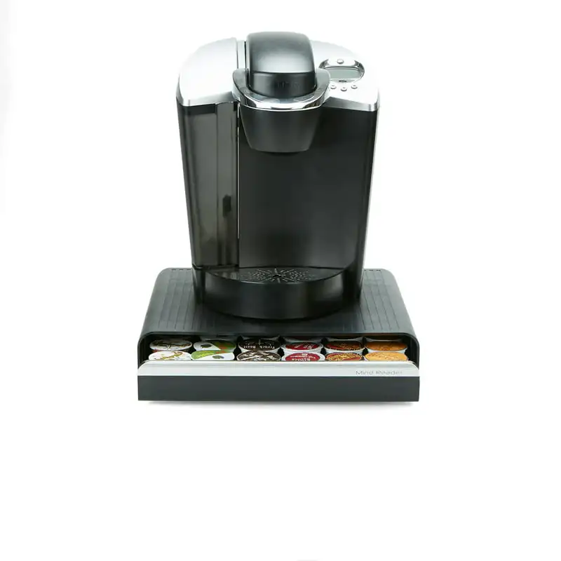 

Luxurious, Large-Capacity Black Single Serve Coffee Pod Drawer Station, 13.19x12.91x2.83 inches