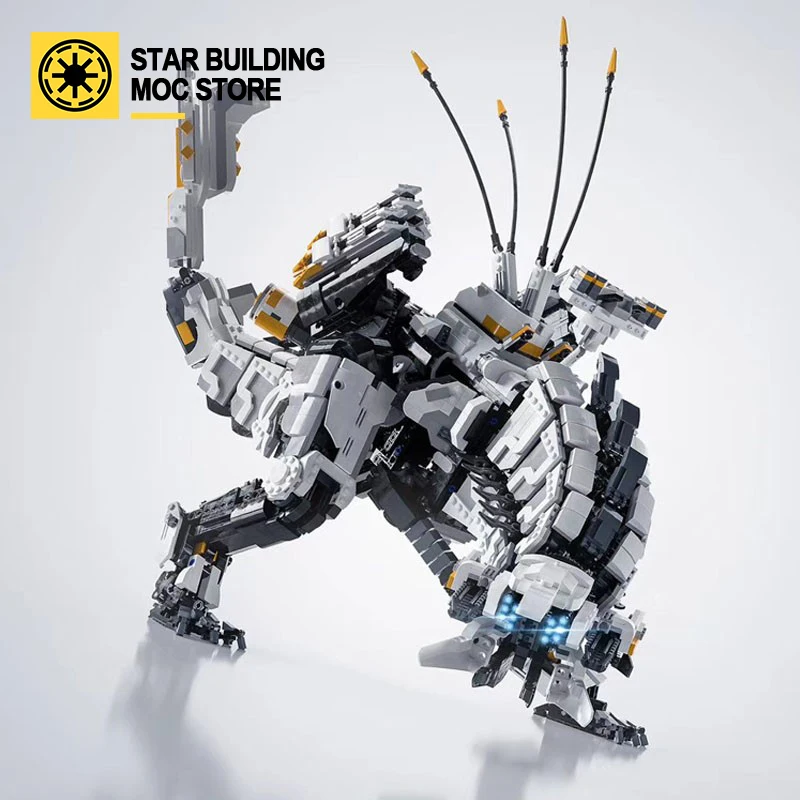 

MOC Tooth BOSS Horizon Dawn Thunder Jaw Monster 15474 Puzzle building block toy for children