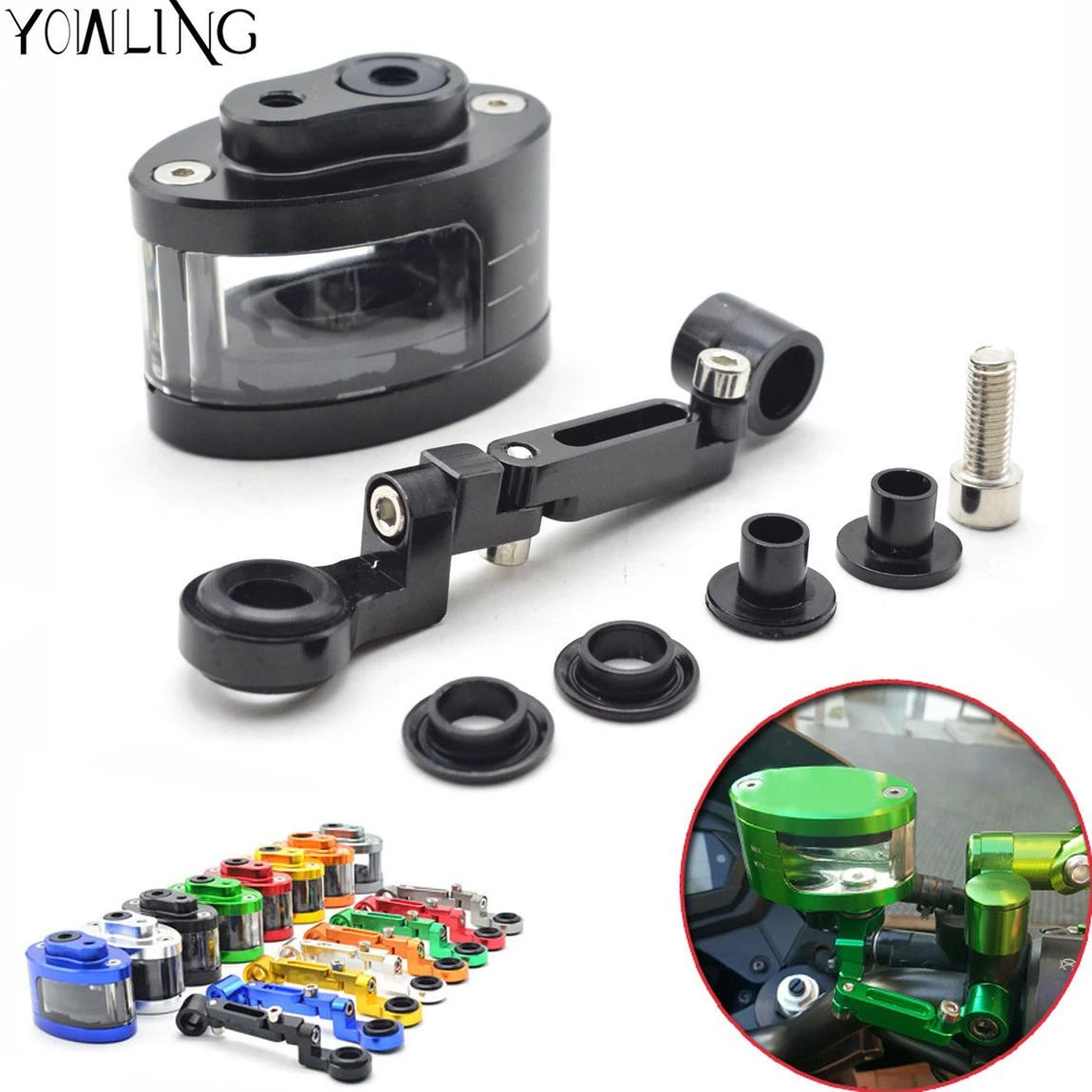 

2022 Universal Motorcycle Front Brake Clutch Cylinder Fluid Oil Reservoir Tank Cap Bracket FOR YAMAHA BMW KAWASAKI HONDA SUZUKI