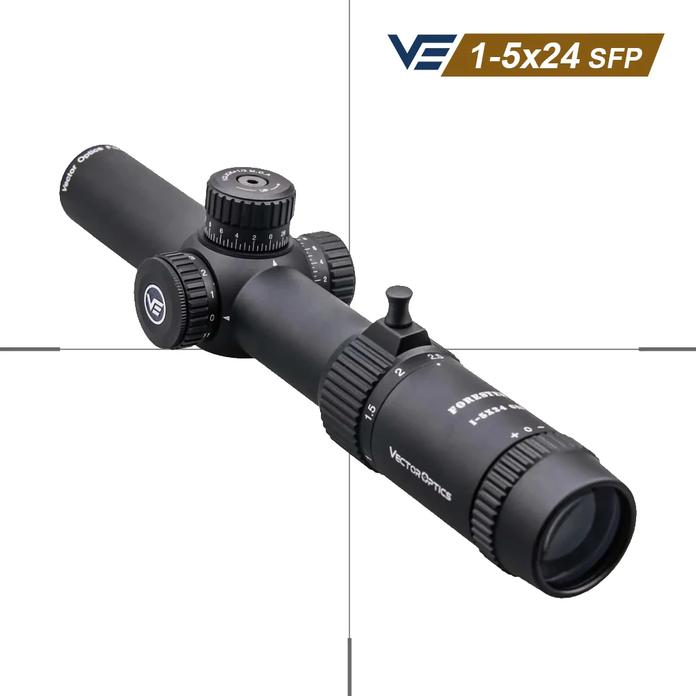 

Vector Optics GenII Forester 1-5x24 Riflescope Center Dot Illuminated Air Soft Scope Hunting Parallax Set 50 Yds .223 .308win