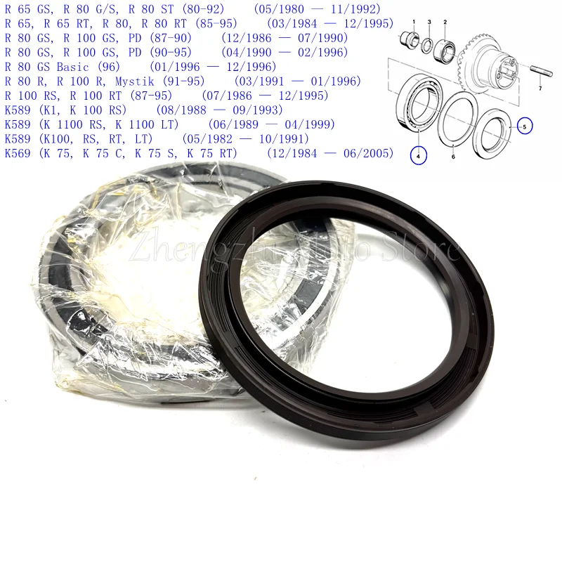 Фото Уплотнительное кольцо коробки передач (угловой) для BMW R80 R650/RT/S/R/ST K100/RS/RT/LT K1100 №1