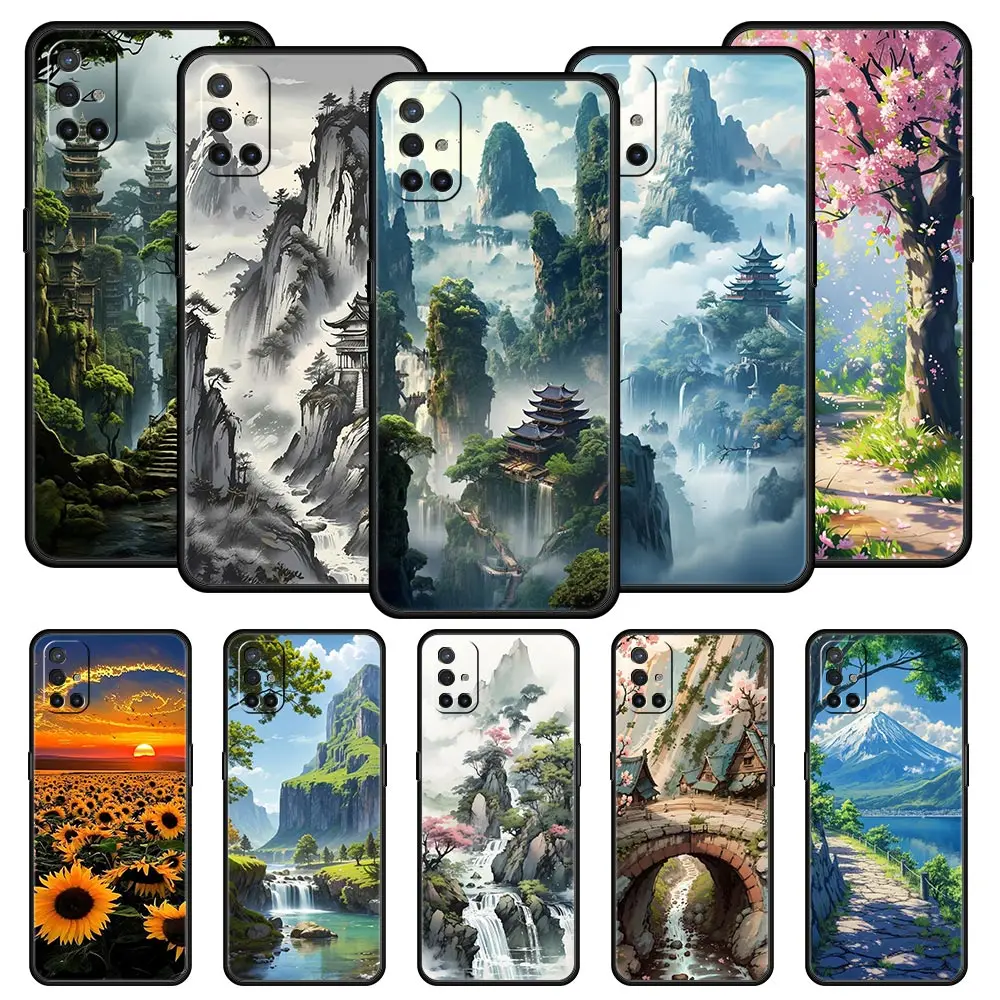 Чехол для телефона OnePlus 12 11 10 9 Pro 9T 12R 10R 9R 9RT 10T 8T 8 7 6T 7T Nord 2T CE 2 5G N200 N10 N100 Cover Landscape Art