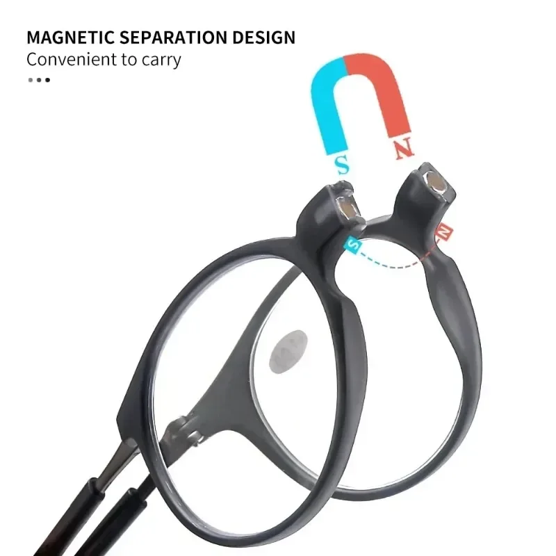 Очки для чтения TR90 с подвесной шеей мужские и женские защитой от синего света