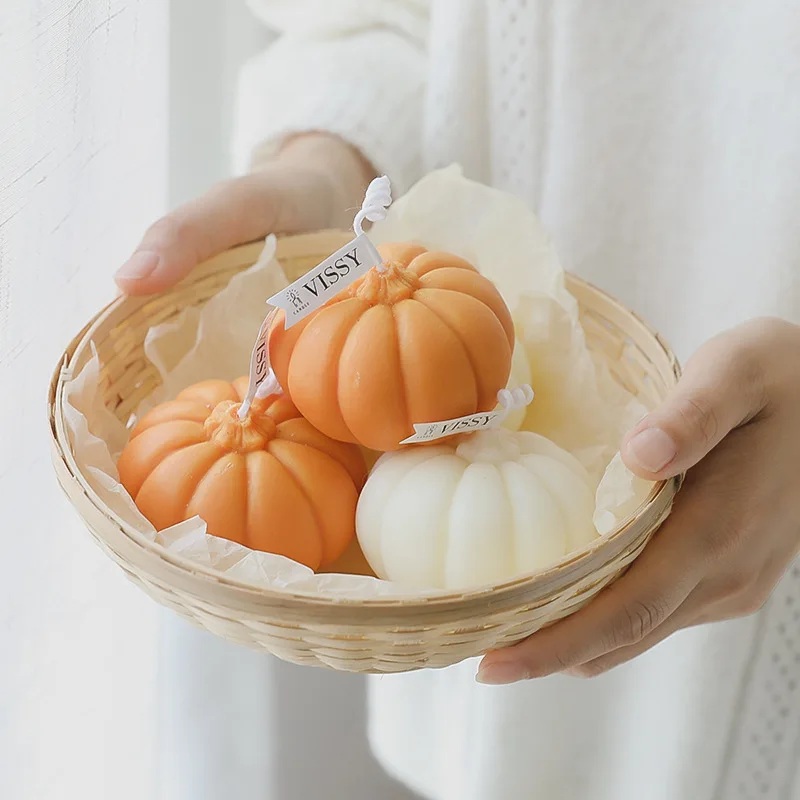 

Handmade Pumpkin Candle Romantic Cute Soy Wax Aromatherapy Small Scented Relaxing Birthday Wedding Party Gift Home Decor