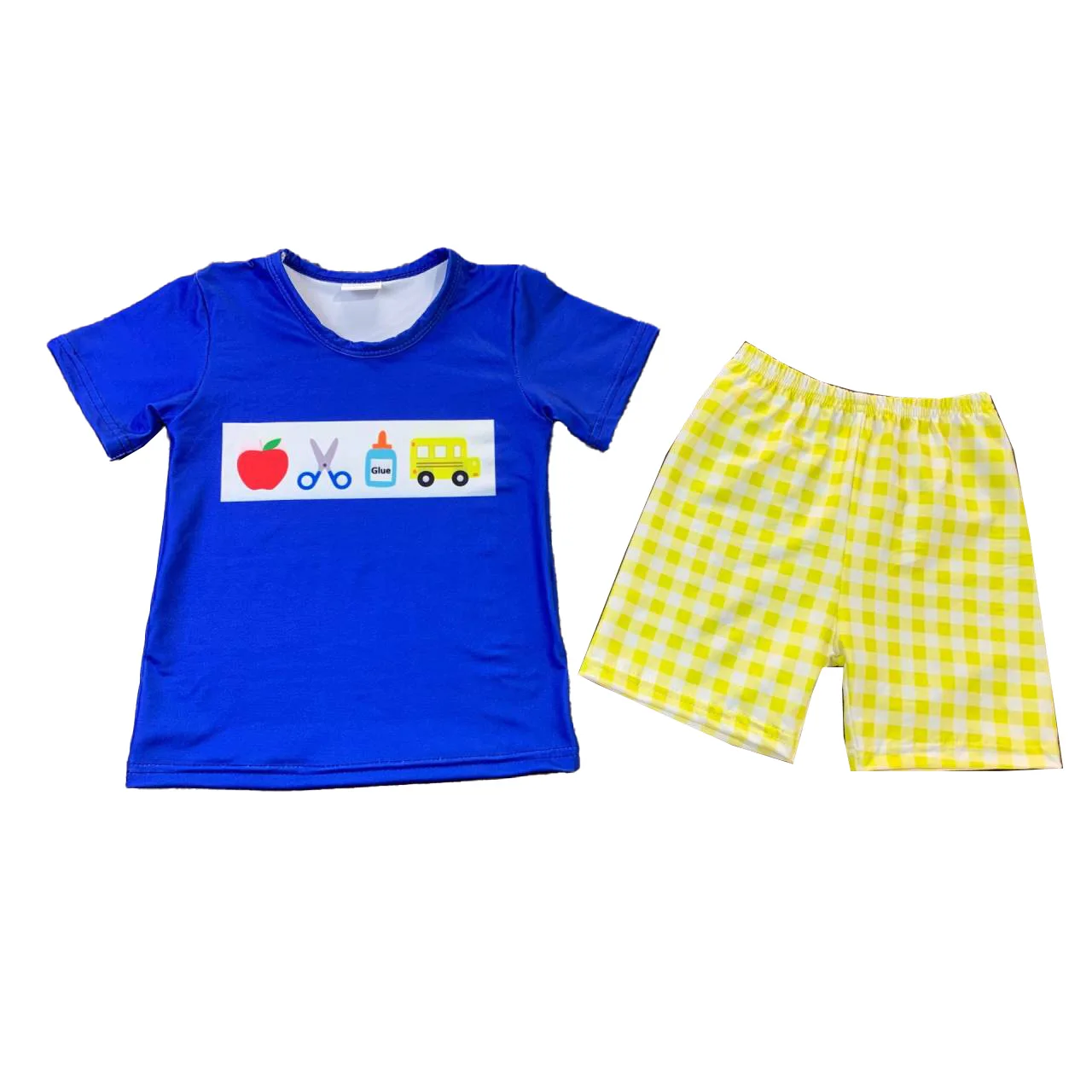 

Independence Day Boutique Boy Summer Children's Clothing Set July 4th Five-pointed Star Print Short-sleeved Top Shorts Two-Piece