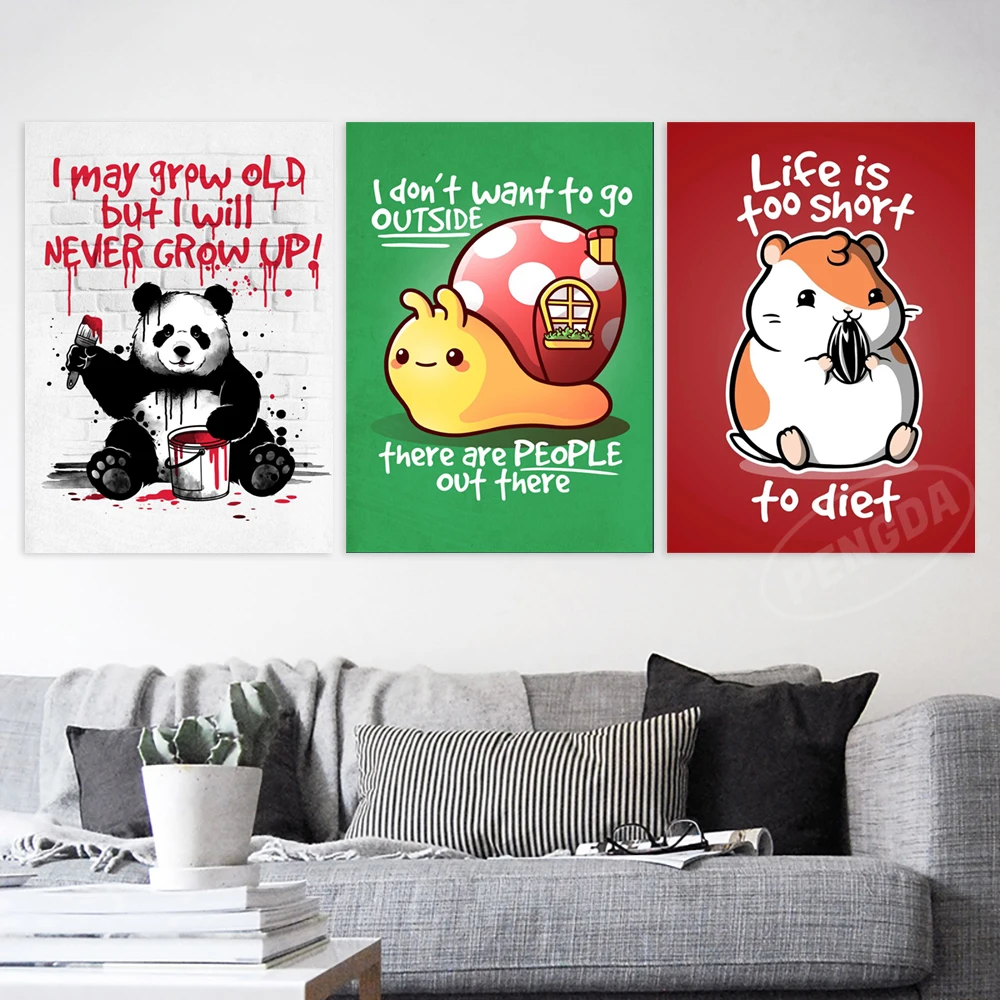 Холст милая фотография стены HD мультяшная черепаха рисунок белки Современная