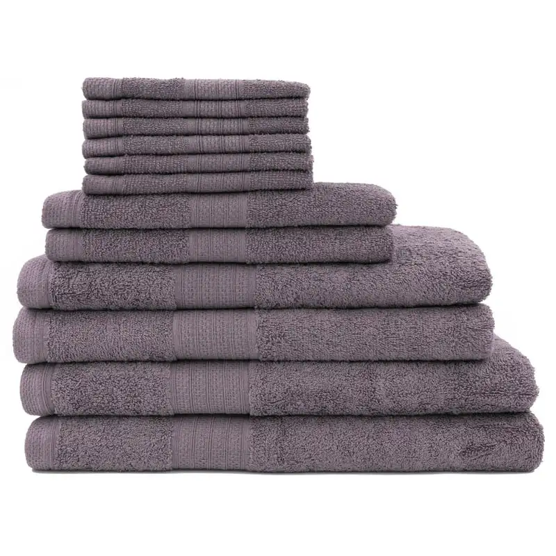 

Cotton Bath Towels, Purple(12 Pieces)