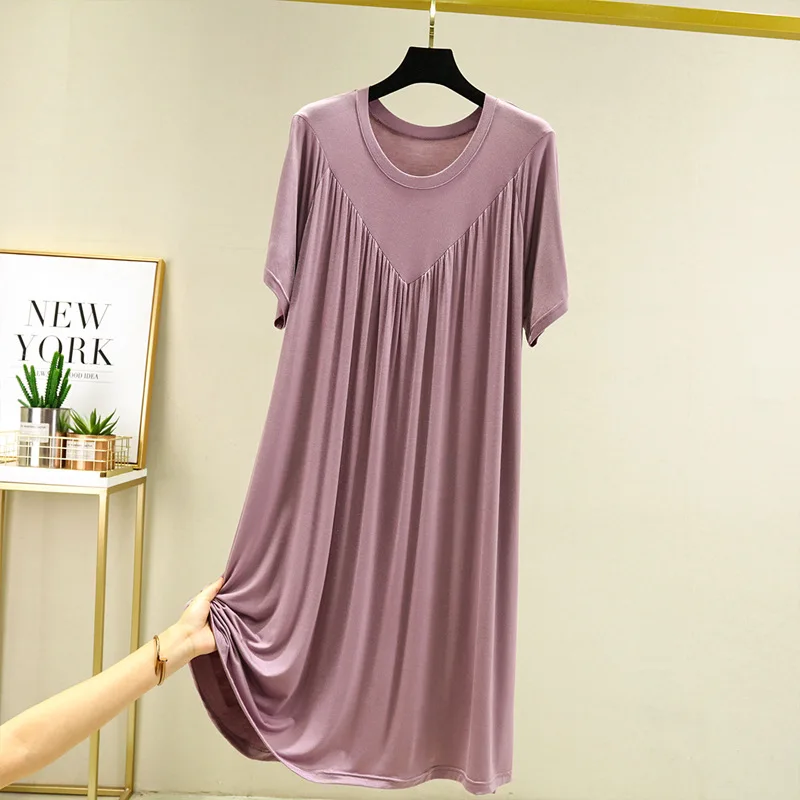 

Summer maternity loose casual short-sleeved dress pleated long skirt one