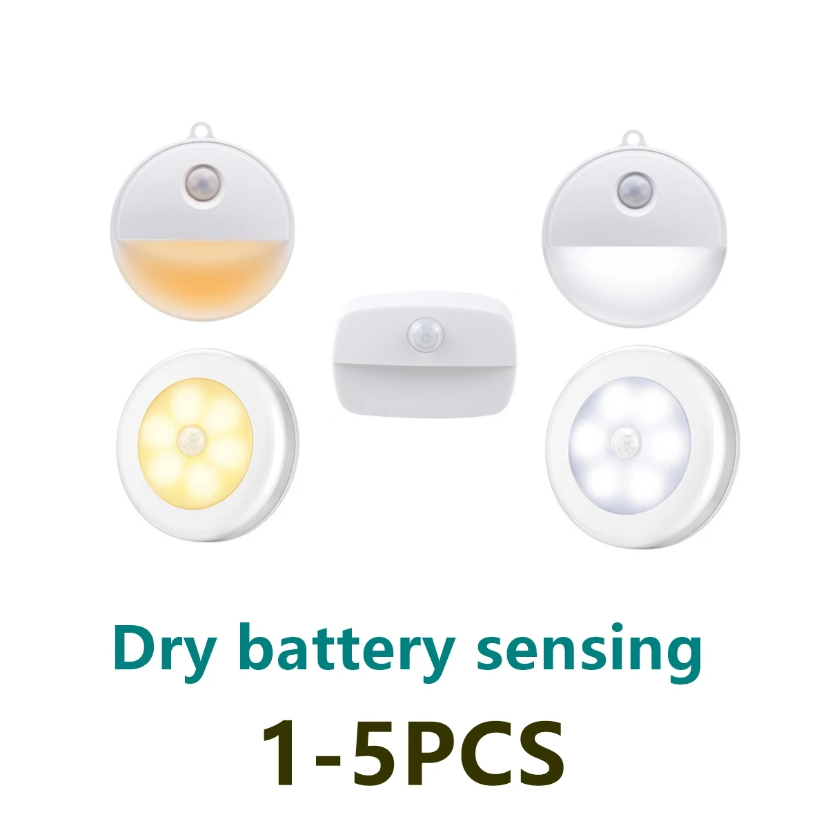 

1-5pcs Human body light sensing wireless night light 0.5W 4.5V warm white light for wardrobe aisle stairs wireless night light