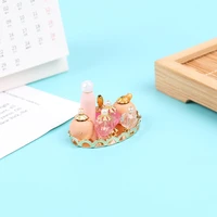 112 scale pink perfume tray miniature furniture fabric model mini dollhouse furniture doll bedroom bath dolls
