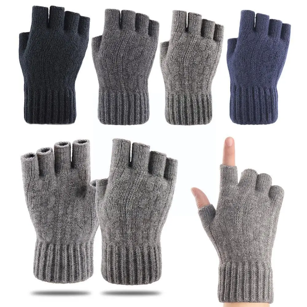 

Fingerless Thermal Fingerless Knitting Gloves Cotton Outdoor Support Warm Screen Winter Hand Women Touchable Wrist Men Wris Z3L7