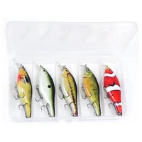 5pcsbox floating wobblers crankbait fishing lures shallow water minow tackles 3d vivid eyes sharp hooks for pike bass pesca