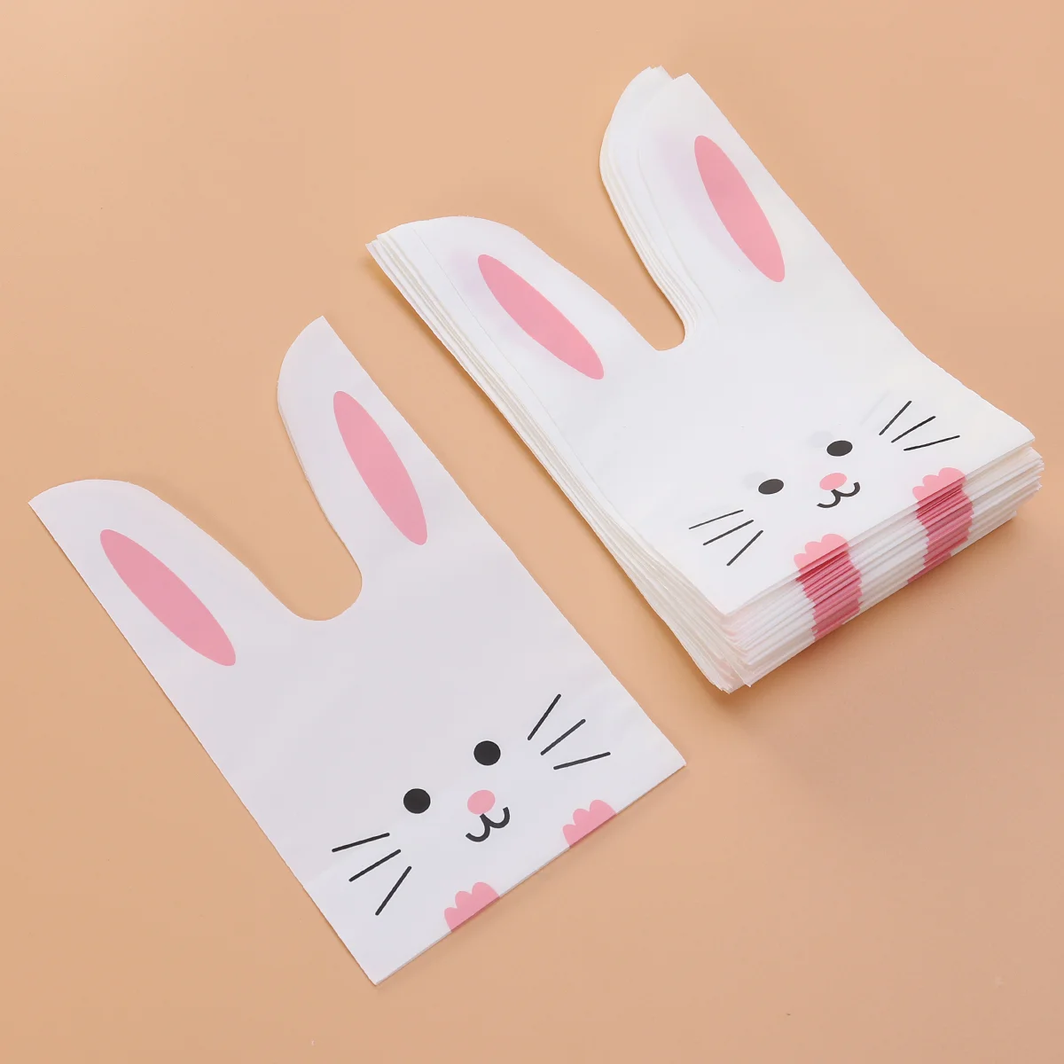 

100 Pcs Cookie Packaging Bags Easter Basket Tote Treat Stocking Gift Year The Rabbit Kids Pouch Scented Tea