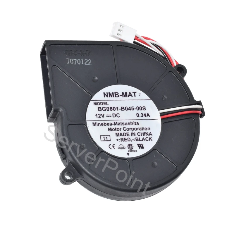 Новый охлаждающий вентилятор BG0801-B045-00S 3-Wire DC 12 В, 0,34 A