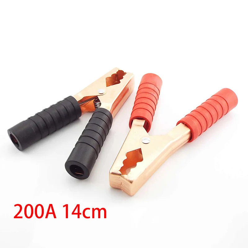 

200A 14cm Red Black Car Alligator Battery Clamps big Crocodile Clip Alligator Clips Connector Plug Power Car accumulator clip